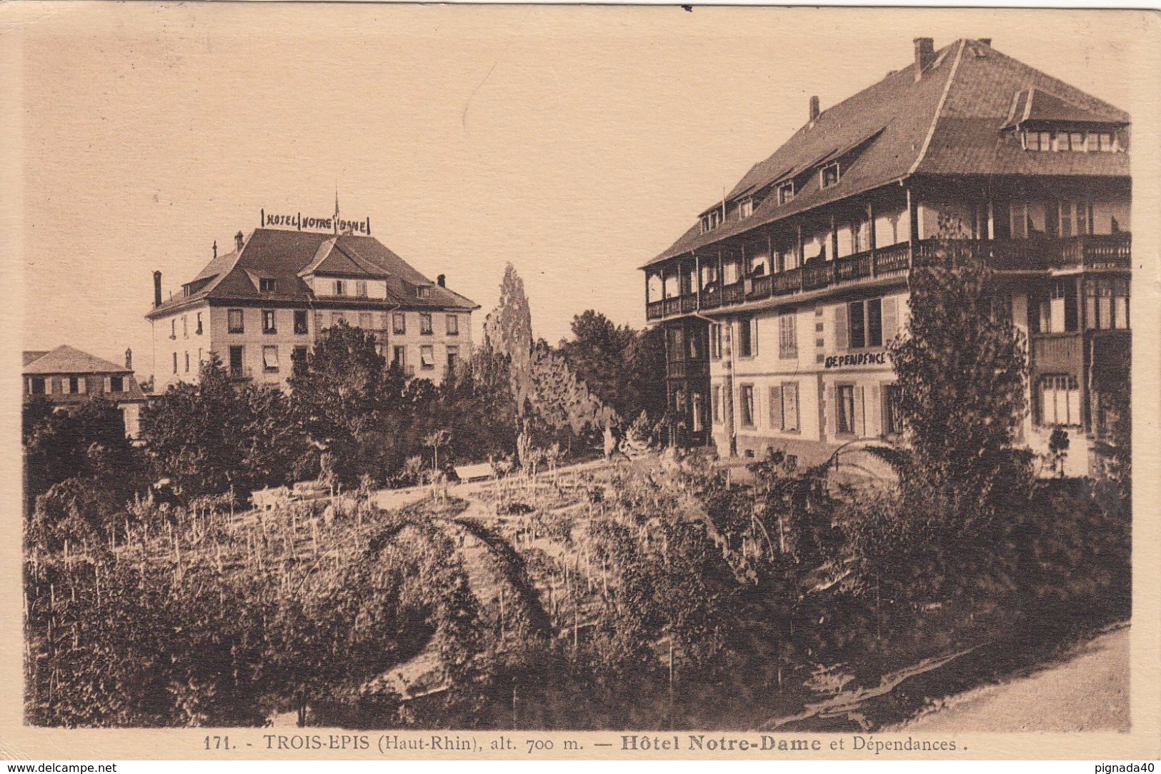 G , Cp , 68 , TROIS-ÉPIS (alt. 700 M.) , Hôtel Notre-Dame Et Dépendances - Trois-Epis