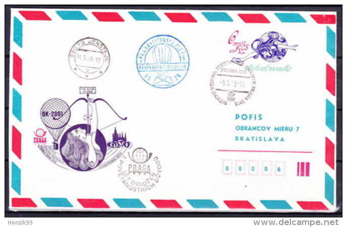 Tchécoslovaquie 1978, Envelope (COB 53 B), Obliteré L´adresse Pofis Bratislava - Omslagen