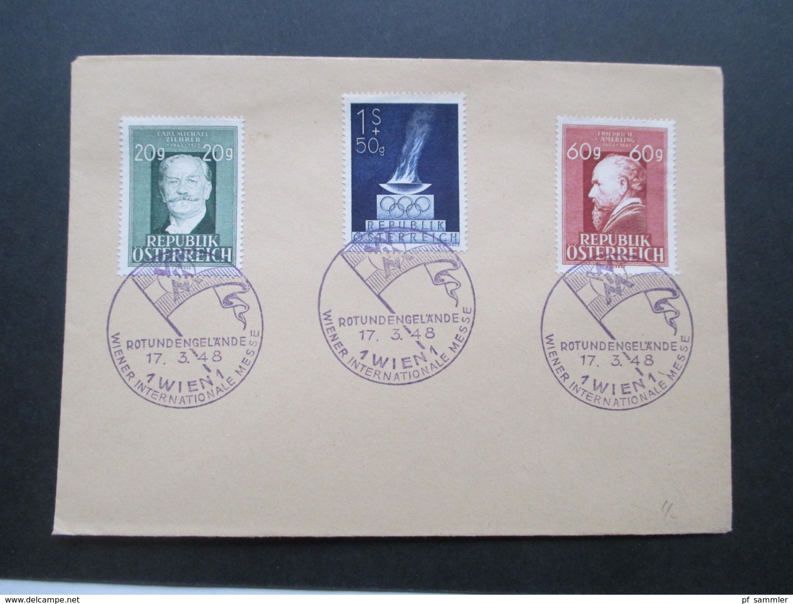 Österreich 17.3.1948 Sonderstempel Rotundengelände Wiener Internationale Messe. 2 Belege Mit Den Nr. 854, 855 Und 857 - Cartas & Documentos