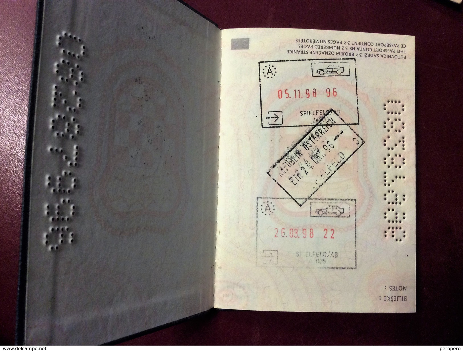 PASSAPORTO  REISSEPASS  PASSPORT  CROATIA - Historische Dokumente