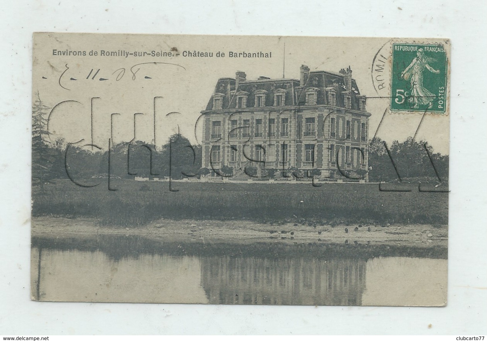 Marcilly-sur-Seine (10) : Le Château  De Barbanthal En 1910 PF. - Marcilly