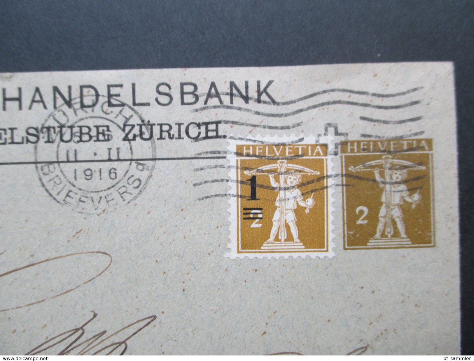 Schweiz Privatumschlag Mit Zusatzfrankatur Nr. 124 Basler Handelsbank Wechselstube Zürich. Guter Zustand! - Storia Postale