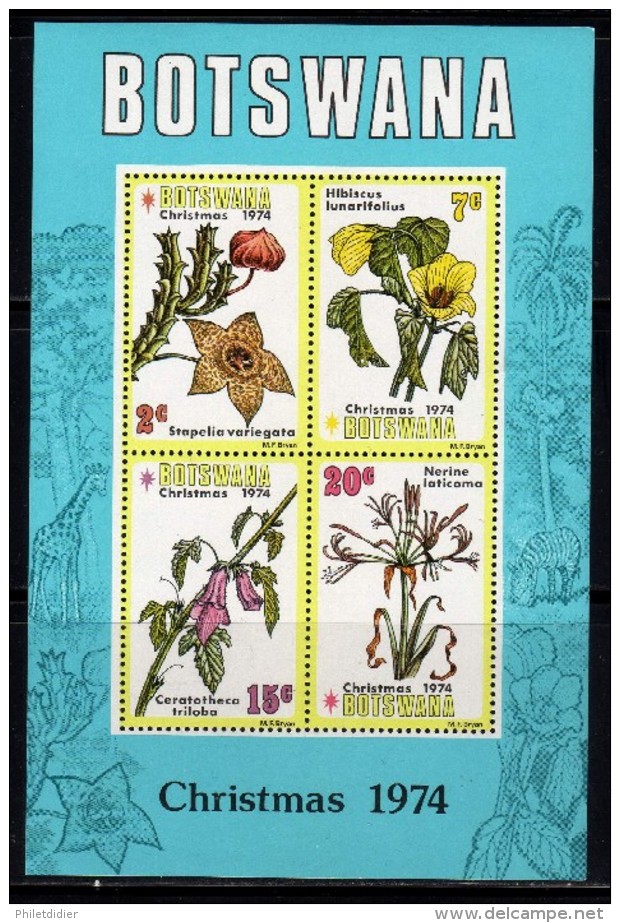 FEUILLET DE FLEUR INDONESIE - Botswana (1966-...)