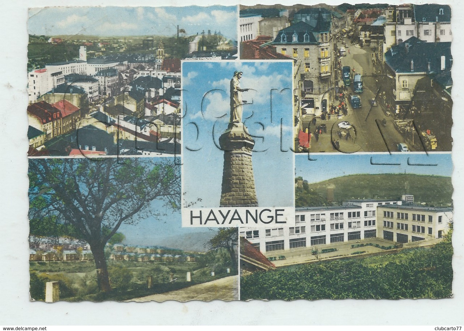 Hayange (57)  : 5 Vues Aériennes Générales Dont La Rue Principale Et Le Groupe Scolaire En 1963 (animé) GF. - Hayange