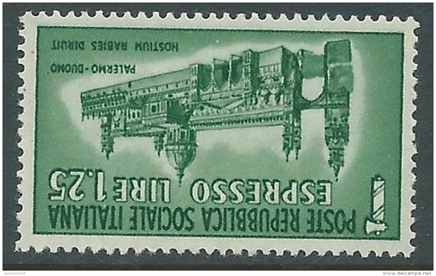 1944 RSI ESPRESSO DUOMO DI PALERMO 1,25 LIRE MH * - CZ39-6 - Eilsendung (Eilpost)