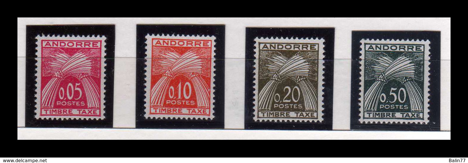 1961 - Andorra Francesa - Sc.. J 42 - J 45 - MNH - AN-064 - Ungebraucht