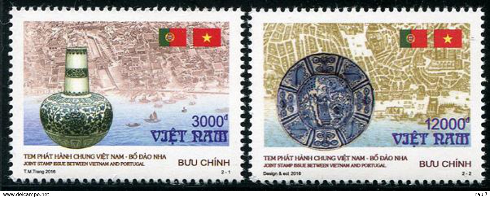 VIÊT-NAM 2016 - Porcelaines, Rélations Diplomatiques Avec Portugal, émission Conjointe - 2 Val Neufs // Mnh - Vietnam