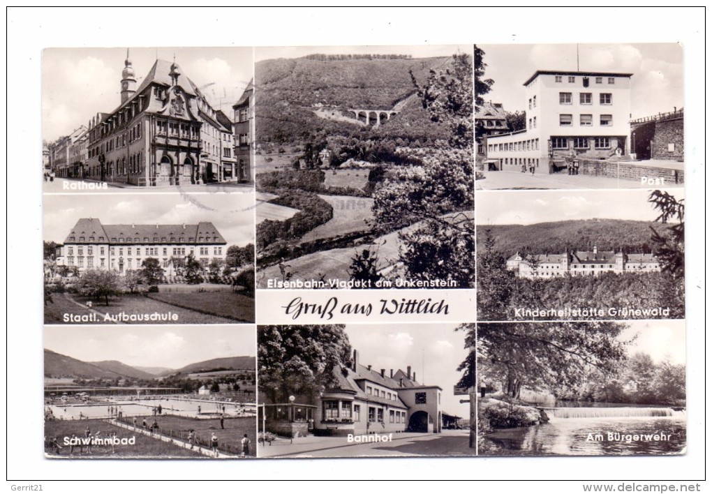 5560 WITTLICH, Bahnhof, Post, Grünewald, Bürgerwehr, Schwimmbad... - Wittlich