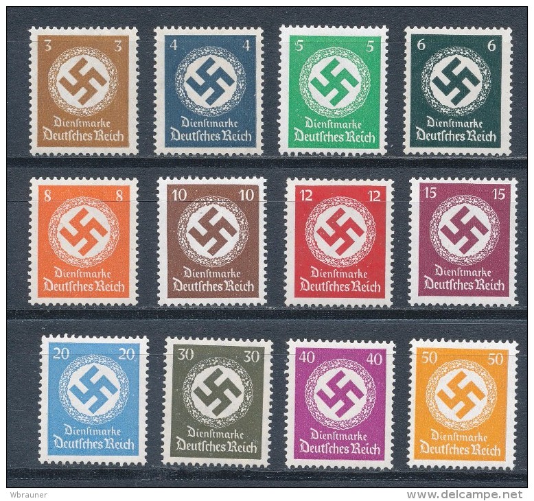 Deutsches Reich Dienstmarken 132/43 ** Mi. 50,- - Dienstmarken