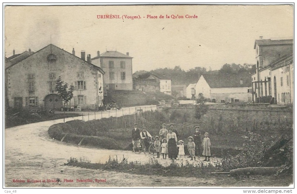 Vosges : Uriménil, Place De La Qu'on Corde, Animée - Urimenil