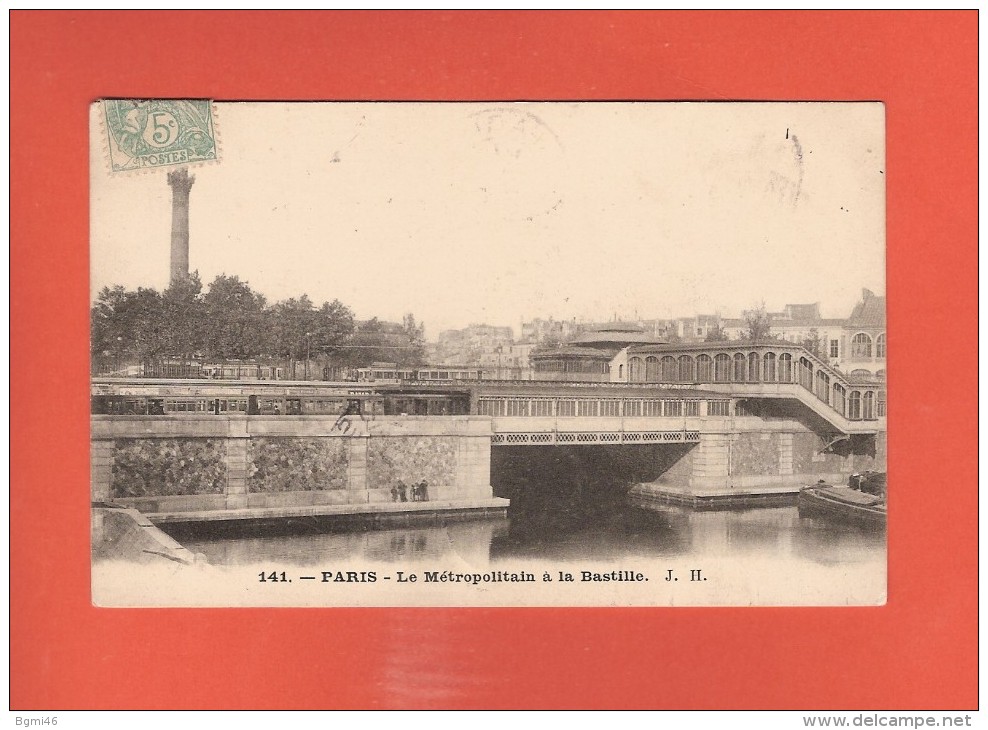 * CPA..dépt 75..PARIS 04  :  Le Métropolitain  à La Bastille   : Voir Les 2 Scans - Arrondissement: 04