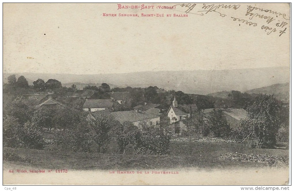 Vosges : Le Ban De Sapt, Le Hameau De La Fontenelle - Other & Unclassified