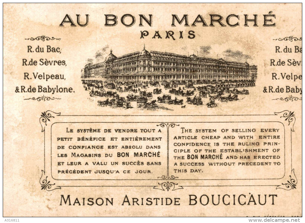 CHROMOS Au Bon Marche  Un Demenagement (IMP VALLET MINOT) - Au Bon Marché