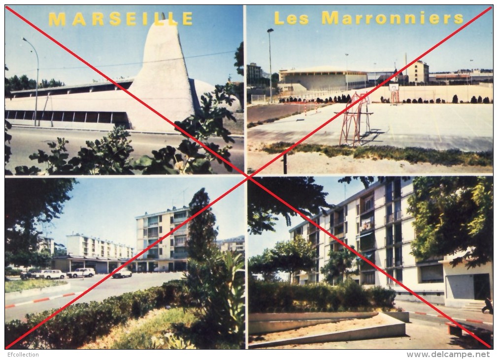 LES MARRONNIERS MARSEILLE BOUCHES DU RHONE QUARTIER SAINT TRONC ENSEMBLE D´IMMEUBLE LE STADE MULTIVUE EDITEUR LA CIGOGNE - Timone, Baille, Pont De Vivaux