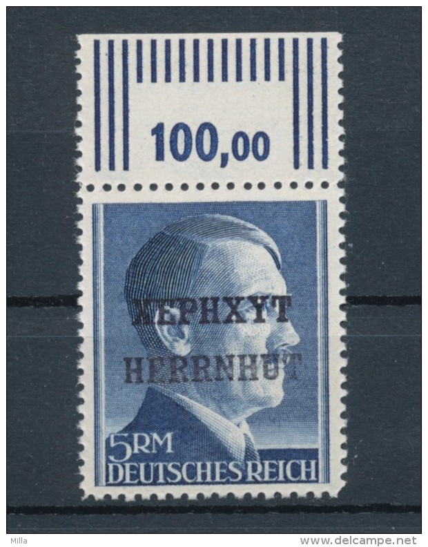 &#9733;&#9733; GERMANY HERRNHUT ( NICHTAMTLICHE AUSGABE) 5 RM  1945  &#9733;&#9733; (**) UNUSED RARE.  &#9733;&#9733; - Sonstige & Ohne Zuordnung