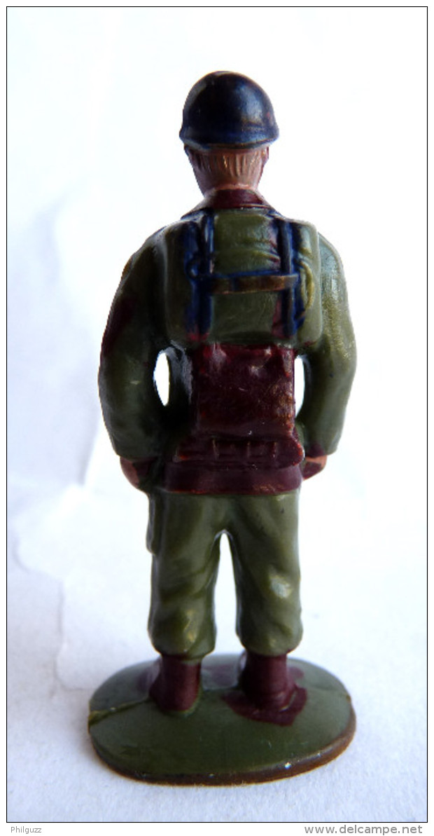 Figurine Guilbert ARMEE MODERNE SOLDAT PARACHUTISTE 1 60's Pas Starlux Clairet Cyrnos, - Militaires