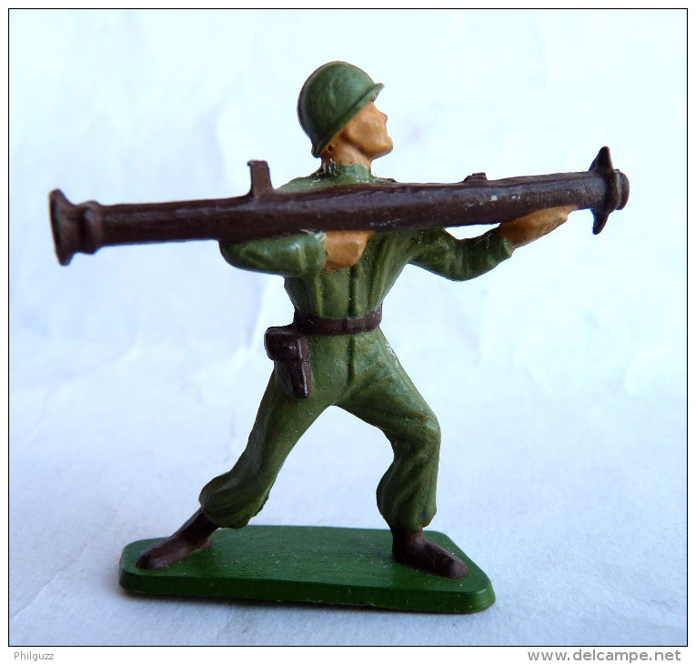 SOLDAT FIGURINE FIG FIG STARLUX 1954 FANTASSIN 11 BAZOOKA (1) Terrasse Verte - Starlux