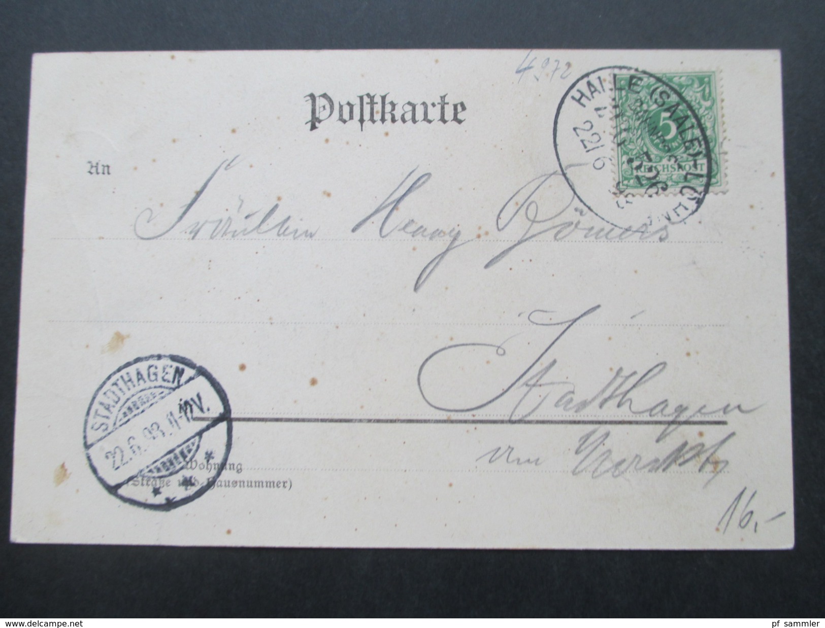 AK 1898 Gruss Aus Bad Pyrmont. Haupt Allee. Bahnpoststempel Halle (Saale) - Löhne Zug 526. Tolle Karte! - Bad Pyrmont