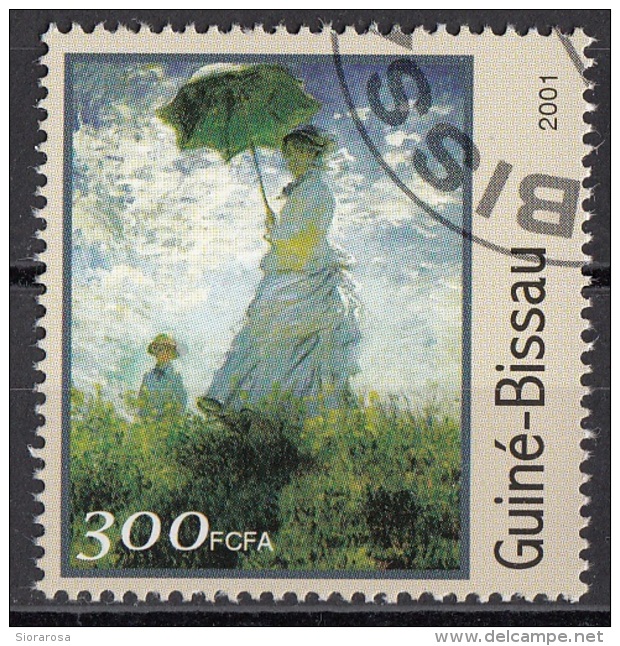 Guinea Bissau 2001 Mi. 1215 "Woman With A Parasol" Quadro Dipinto Da C. Monet Impressionismo  Paintings Used - Guinea-Bissau