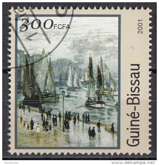 Guinea Bissau 2001 Mi. 1216 "Il Molo" Quadro Dipinto Da C. Monet Impressionismo  Paintings Used - Moderni