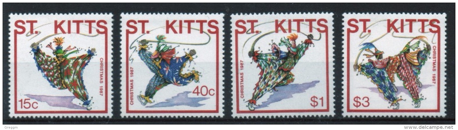 St Kitts Set Of Stamps Issued To Celebrate Christmas - St.Kitts And Nevis ( 1983-...)