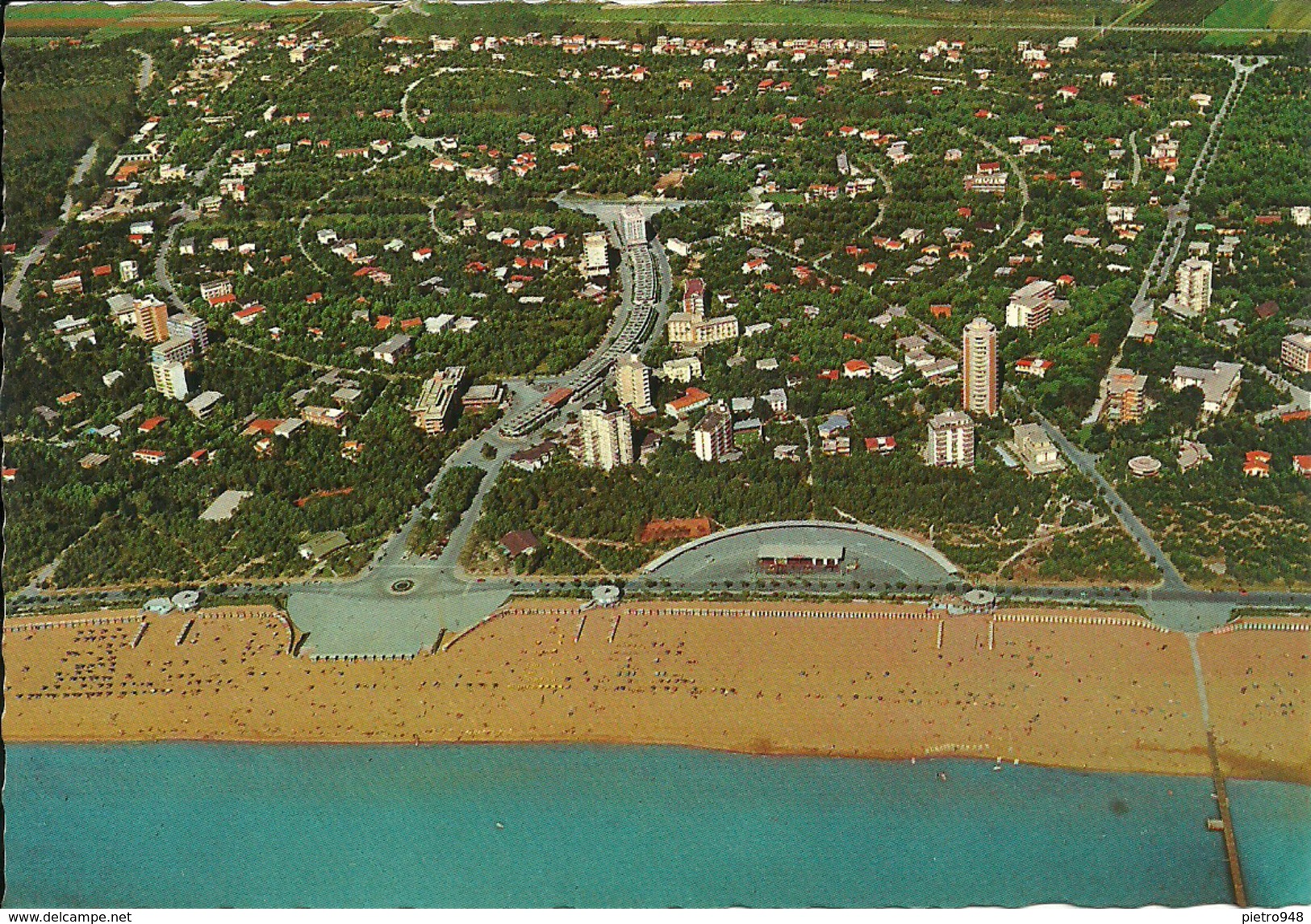 Lignano Sabbiadoro (Udine) Lignano Pineta, La Spirale Dall'Aereo, Die Spiralige Aussicht Vom Flugzueg - Udine