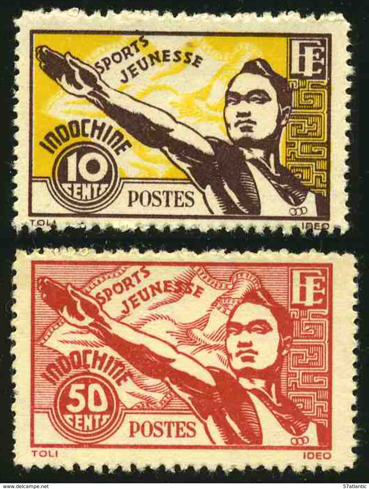 INDOCHINE - YT 284 à 285 - SERIE COMPLETE DE 2 TIMBRES NEUFS - Ongebruikt