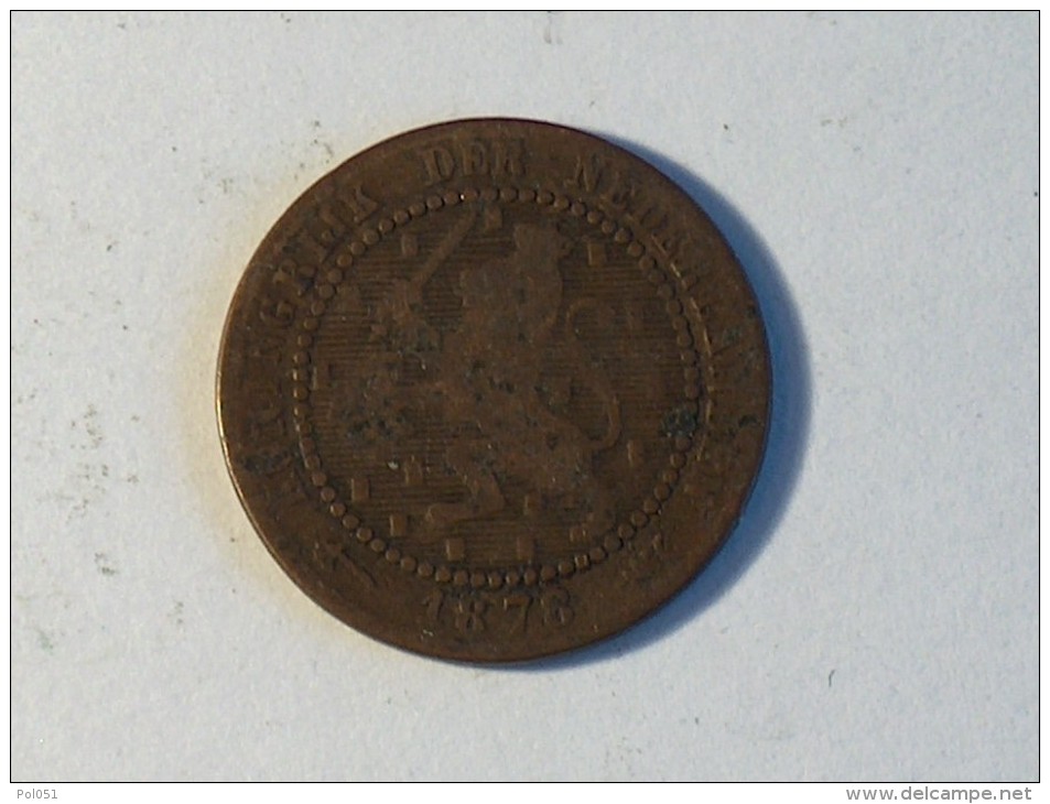 PAYS BAS 1 CENT 1878 - 1849-1890 : Willem III