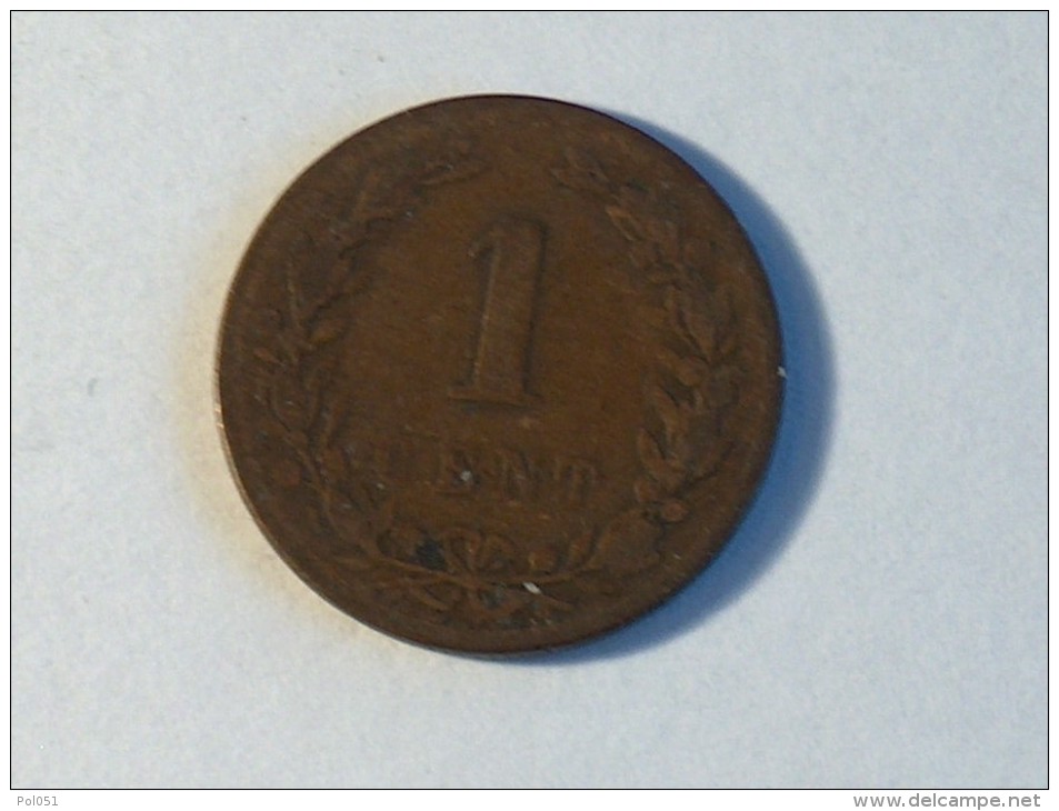 PAYS BAS 1 CENT 1878 - 1849-1890 : Willem III