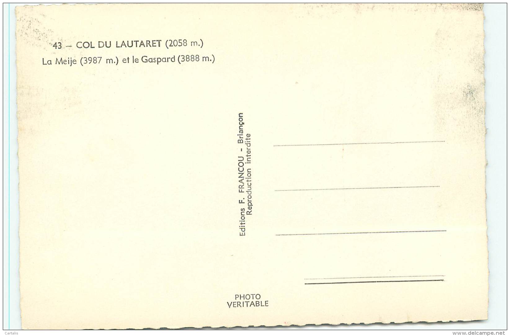 05-COL DU LAUTARET-N°016-C/0044 - Autres & Non Classés