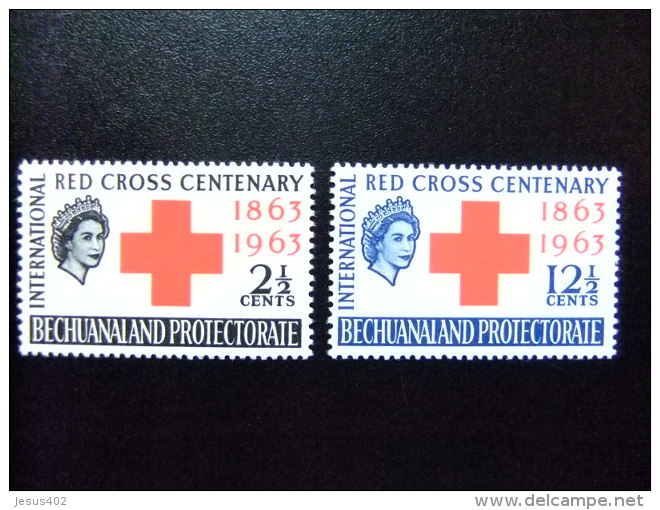 BECHUANALAND 1963 CENTENAIRE De La CROIX ROUGE Yvert Nº 134 / 135 * MH - 1885-1964 Herrschaft Von Bechuanaland