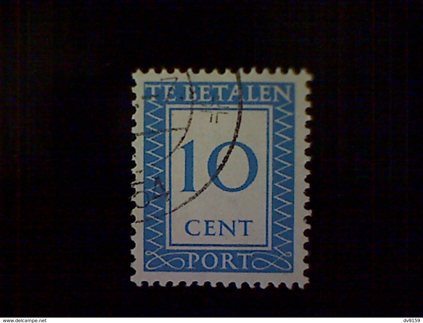 Netherlands, Scott #J87, Used (o), 1947, Postage Due, 10cts, Light Blue - Strafportzegels