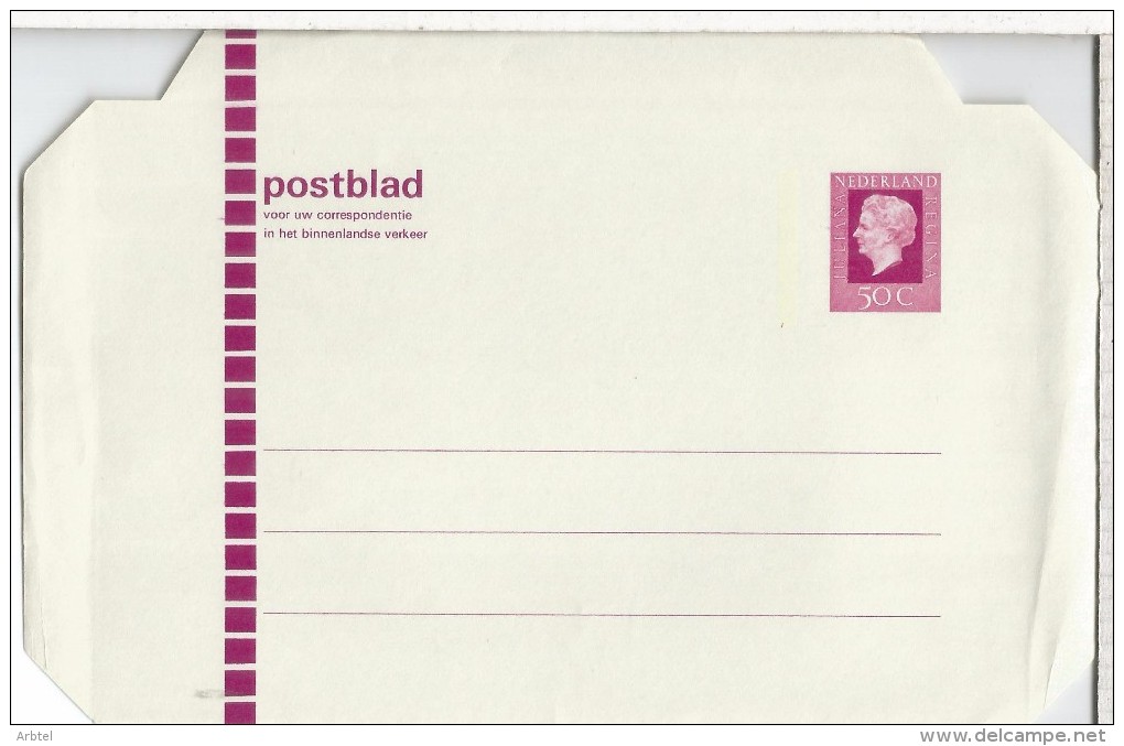 HOLANDA ENTERO POSTAL - Postal Stationery