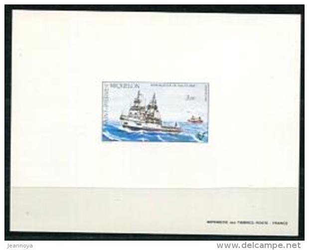 ST. PIERRE & MIQUELON - ÉPREUVE DE LUXE DU N° 510  REMORQUEUR DE HAUTE MER - SUP - Imperforates, Proofs & Errors