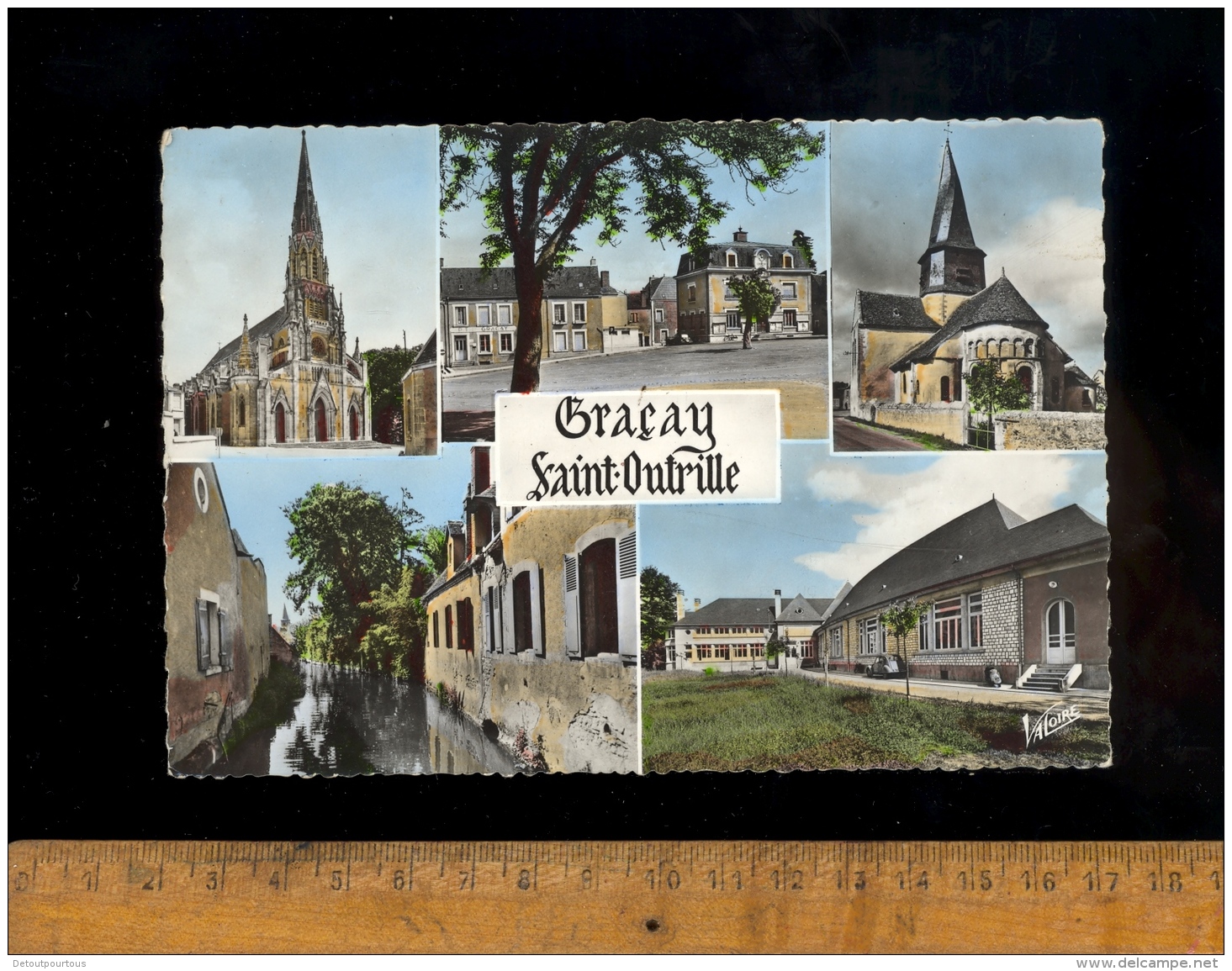 GRACAY SAINT ST OUTRILLE Cher 18 : L'église La Poste Mairie Groupe Scolaire - Graçay