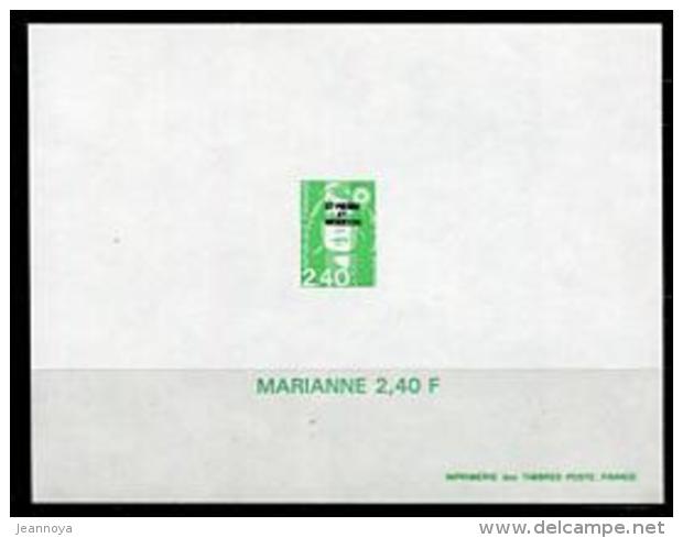 ST. PIERRE & MIQUELON - ÉPREUVE DE LUXE DU N° 587  MARIANNE BICENTENAIRE * * - SUP - Imperforates, Proofs & Errors
