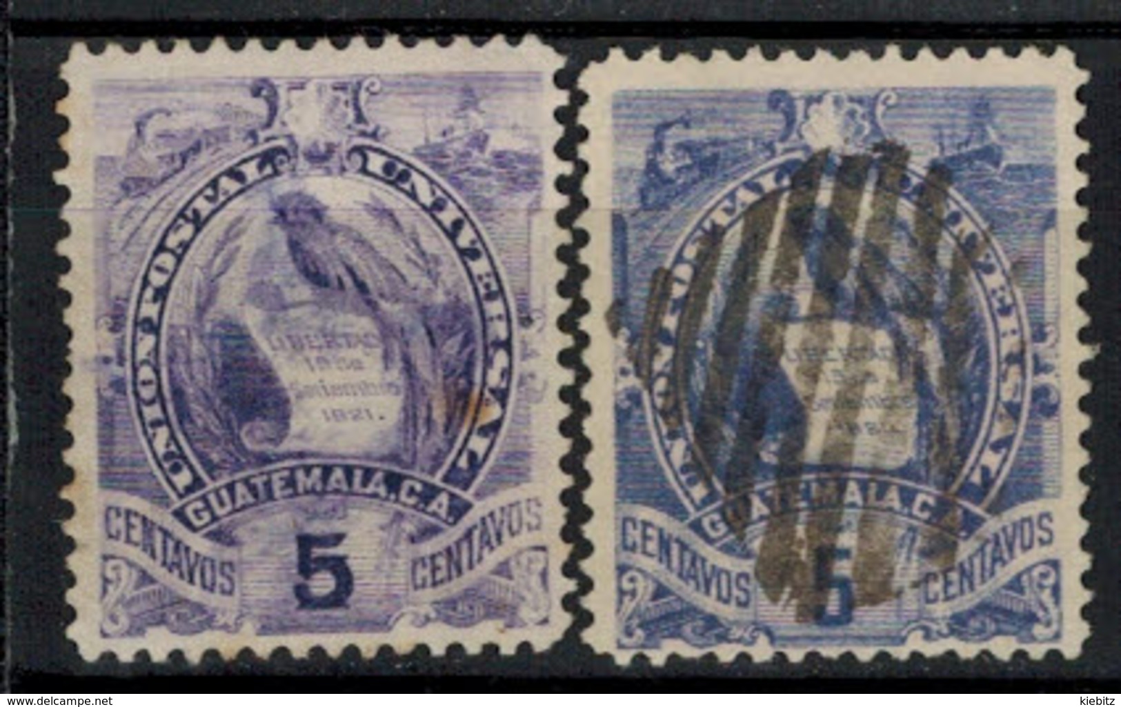 GUATEMALA 1887 - MiNr: 45 I + II  Used - Guatemala