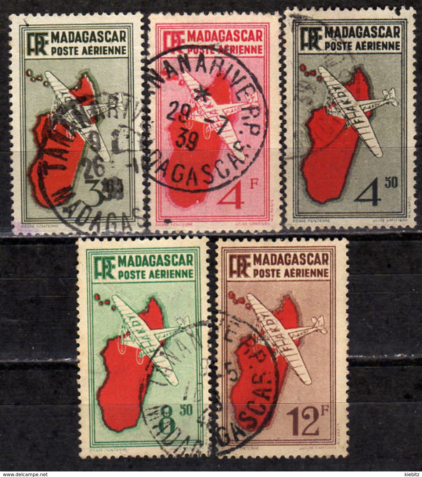 MADAGASKAR 1935 - MiNr: 214-228  Lot 5 Verschiedene  Used - Gebraucht