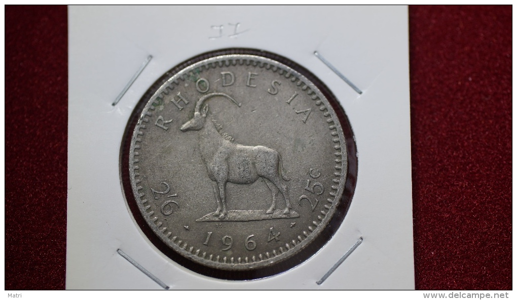 Rhodesia 2-1/2 Shillings = 25 Cents  1964 Km#4 (inv 00077) - Rhodesia