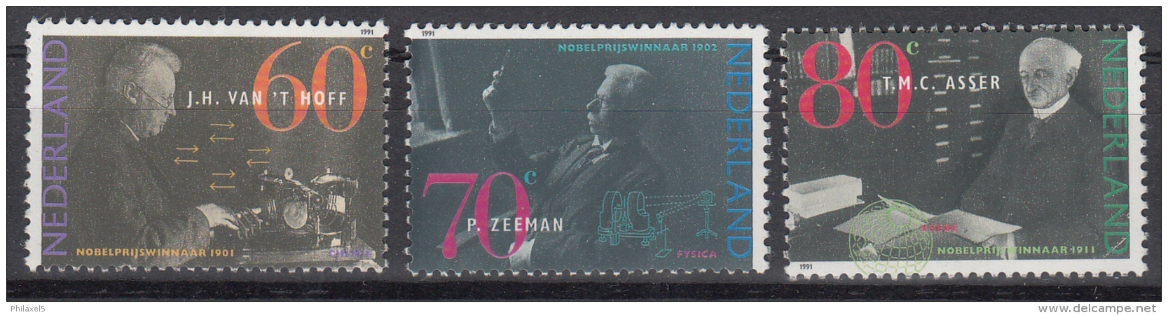 Nederland - Nobelprijswinnaars - Van 't Hoff/Zeeman/Asser - MNH - NVPH 1478-1480 - Nobelprijs