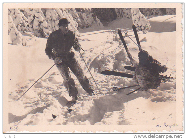 Foto Deutsche Soldaten Beim Skifahren - 1939 - 10*7 Cm (25490) - Krieg, Militär