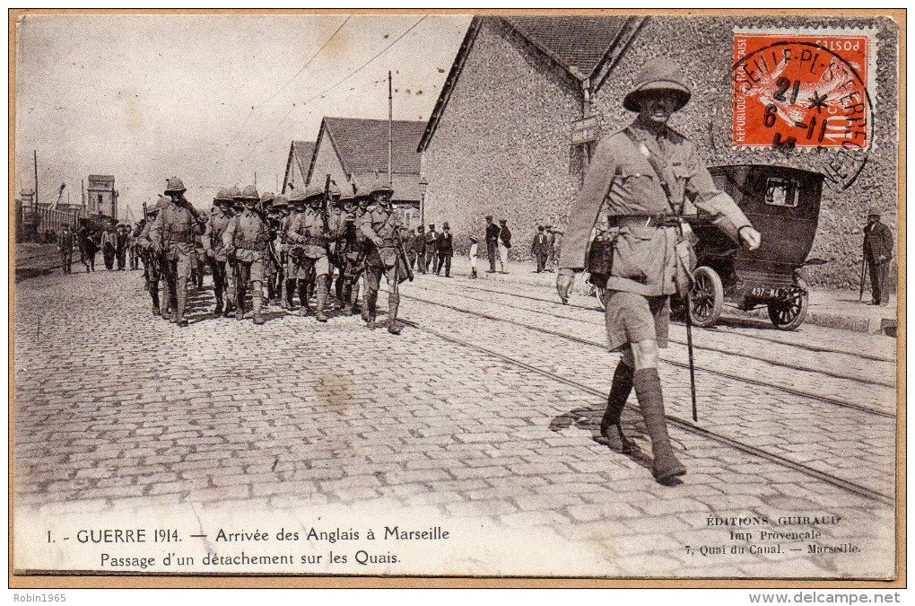 CPA,Arrivée Des Anglais à Marseille, Carte Annimée. - Guerra 1914-18