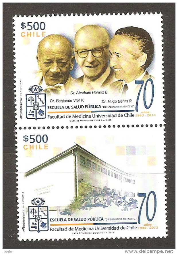 CHILE  2013 UNIVERSITY FACULTY OF MEDICINE 70th ANNIV SET  MNH - Chile