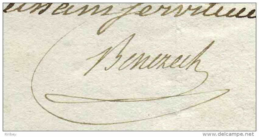 Révolution Française / Autographe Pierre BENEZECH Sur Lettre De Paris Bureau Des Rentes Le 8 Mars 1781 - 1701-1800: Précurseurs XVIII