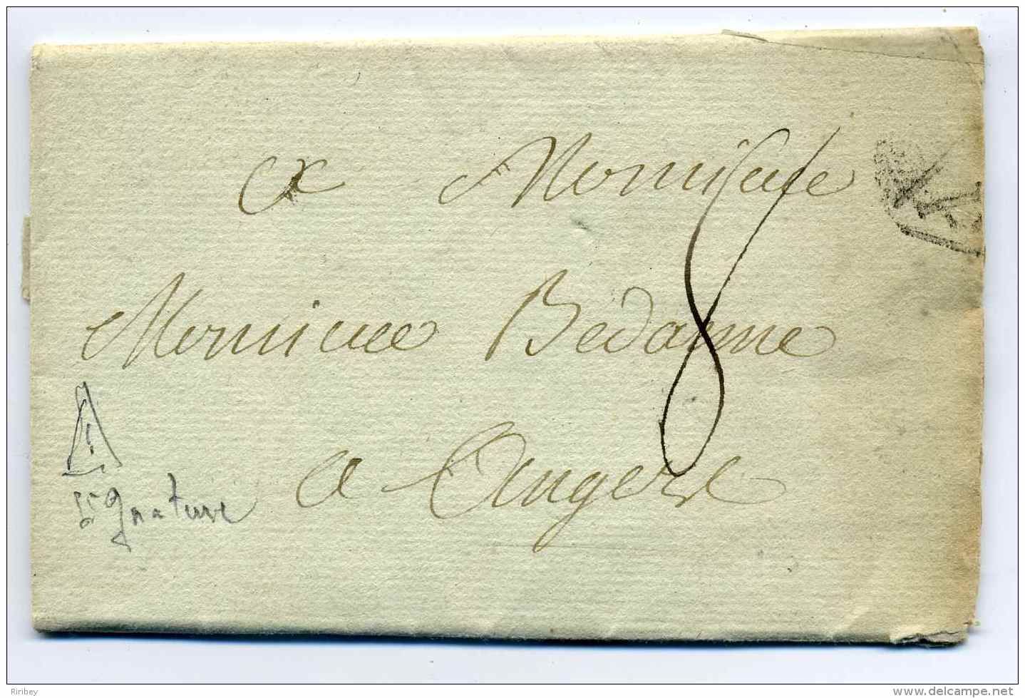 Révolution Française / Autographe Pierre BENEZECH Sur Lettre De Paris Bureau Des Rentes Le 8 Mars 1781 - 1701-1800: Précurseurs XVIII