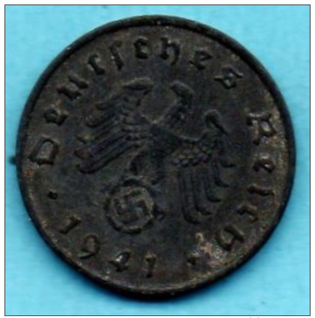 R7/ GERMANY  3° REICH   10  REICHS PFENNIG  1941 A - 10 Reichspfennig