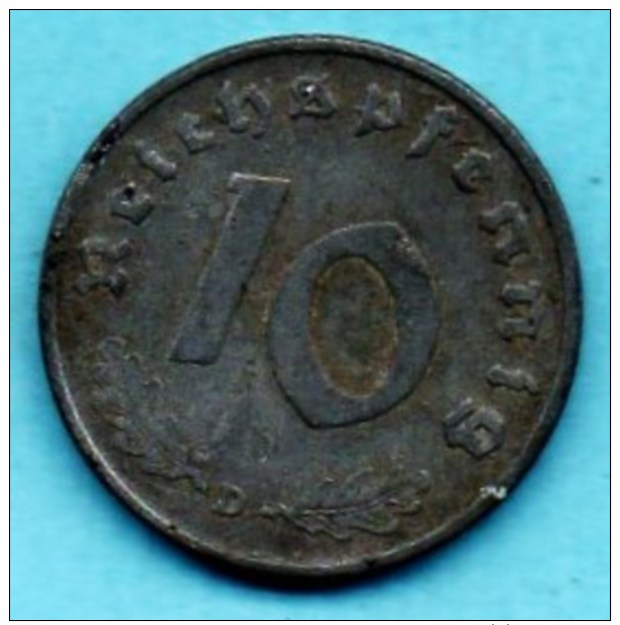 R7/ GERMANY  3° REICH   10  REICHS PFENNIG  1941 D - 10 Reichspfennig