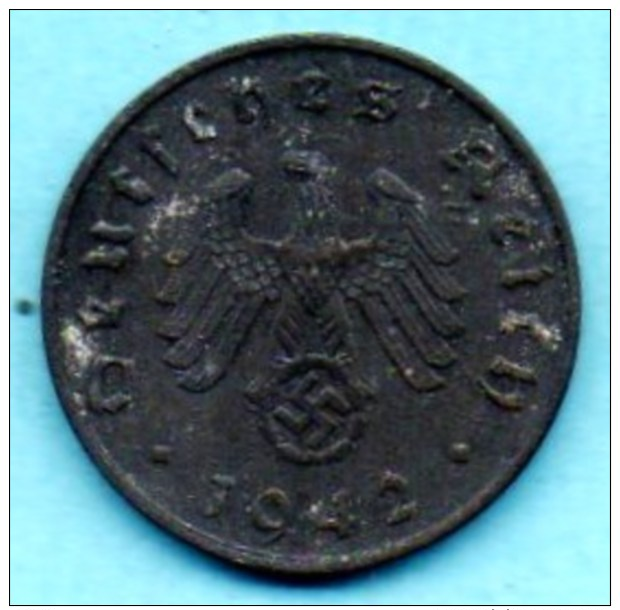 R7/ GERMANY  3° REICH   10  REICHS PFENNIG  1942 A - 10 Reichspfennig