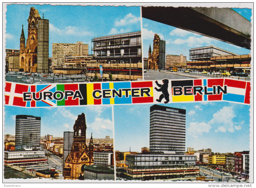 Berlijn Berlin Europa Center Checkpoint Charlie Stamp Deutschland Duitsland Germany - Berliner Mauer