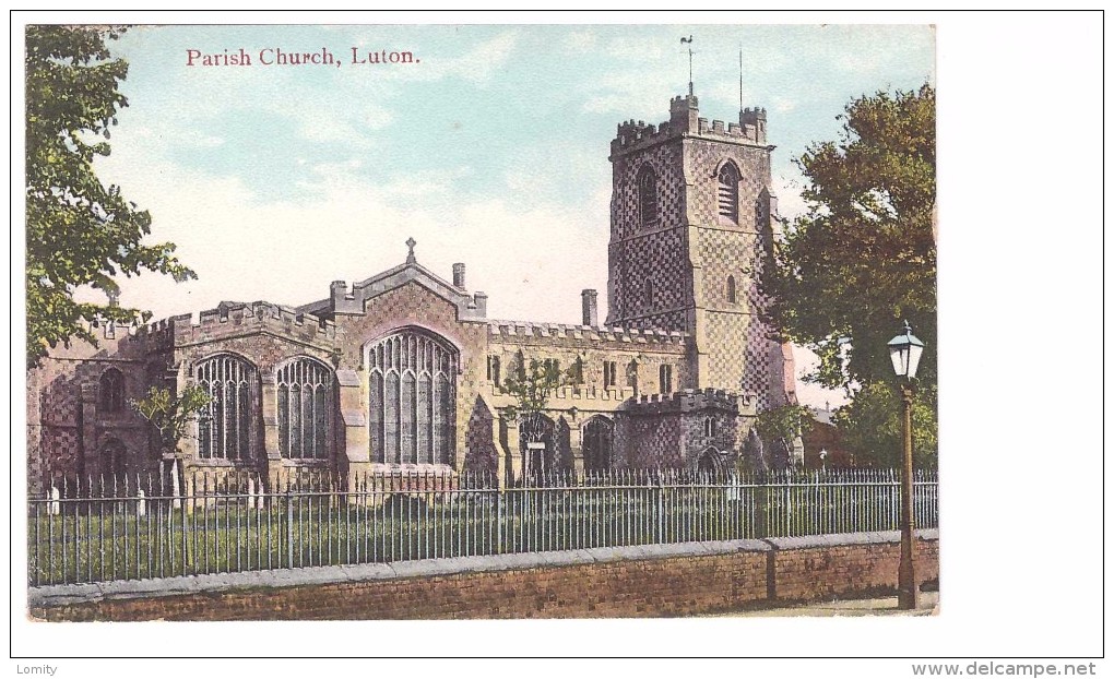 Angleterre Luton Paris Church , Carte Non Voyagée - Other & Unclassified